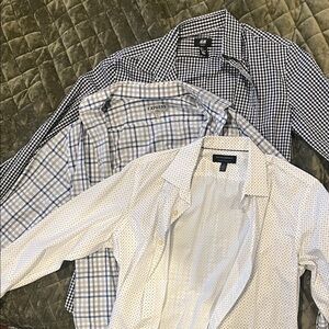 Multiples Black and White Checkered Men's Shirt